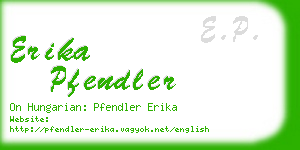 erika pfendler business card
